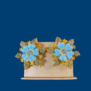 Vintage Flower Clip On Earring